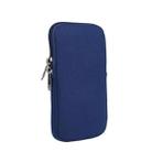 For 6.1 inch Universal Elastic Material Zipper Waist Bag(Blue) - 1