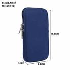 For 6.1 inch Universal Elastic Material Zipper Waist Bag(Blue) - 2