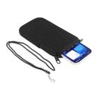 For 6.1 inch Universal Elastic Material Zipper Waist Bag(Black) - 3