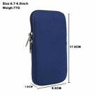 For 6.7-6.9 inch Universal Elastic Material Zipper Waist Bag(Blue) - 2