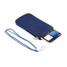 For 6.7-6.9 inch Universal Elastic Material Zipper Waist Bag(Blue) - 3