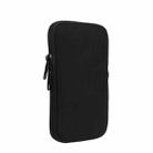 For 7.2 inch Universal Elastic Material Zipper Waist Bag(Black) - 1