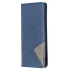 For OPPO Find X2 Pro Rhombus Texture Horizontal Flip Magnetic Leather Case with Holder & Card Slots(Blue) - 2