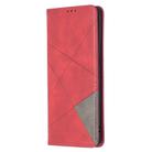 For OPPO Find X2 Pro Rhombus Texture Horizontal Flip Magnetic Leather Case with Holder & Card Slots(Red) - 2