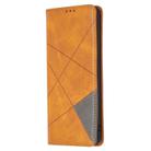 For OPPO Find X2 Pro Rhombus Texture Horizontal Flip Magnetic Leather Case with Holder & Card Slots(Yellow) - 2