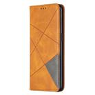 For OPPO Reno4 5G Rhombus Texture Horizontal Flip Magnetic Leather Case with Holder & Card Slots(Yellow) - 1