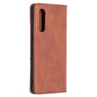 For OPPO Find X2 Neo / Reno 3 Pro Rhombus Texture Horizontal Flip Magnetic Leather Case with Holder & Card Slots(Brown) - 3