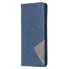 For OPPO Find X2 Neo / Reno 3 Pro Rhombus Texture Horizontal Flip Magnetic Leather Case with Holder & Card Slots(Blue) - 2