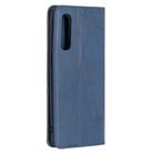 For OPPO Find X2 Neo / Reno 3 Pro Rhombus Texture Horizontal Flip Magnetic Leather Case with Holder & Card Slots(Blue) - 3