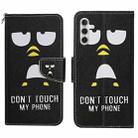 For Samsung Galaxy S25 5G Colored Drawing Pattern Leather Phone Case(Penguin) - 1