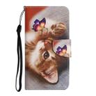 For Samsung Galaxy S25 5G Colored Drawing Pattern Leather Phone Case(Butterfly Cat) - 2