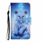 For Samsung Galaxy S25 5G Colored Drawing Pattern Leather Phone Case(Little Leopard) - 2