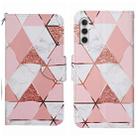 For Samsung Galaxy S25+ 5G Colored Drawing Pattern Leather Phone Case(Marble) - 1