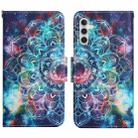 For Samsung Galaxy S25+ 5G Colored Drawing Pattern Leather Phone Case(Star Mandala) - 1