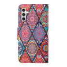 For Samsung Galaxy S25+ 5G Colored Drawing Pattern Leather Phone Case(Diamond Totem) - 3