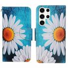 For Samsung Galaxy S25 Ultra 5G Colored Drawing Pattern Leather Phone Case(Chrysanthemum) - 1