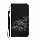 For Samsung Galaxy S25 Ultra 5G Colored Drawing Pattern Leather Phone Case(Black Cat) - 2