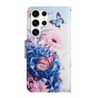 For Samsung Galaxy S25 Ultra 5G Colored Drawing Pattern Leather Phone Case(Purple Butterfly) - 3