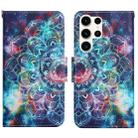 For Samsung Galaxy S25 Ultra 5G Colored Drawing Pattern Leather Phone Case(Star Mandala) - 1