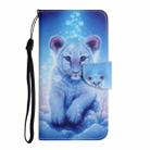For Samsung Galaxy S25 Ultra 5G Colored Drawing Pattern Leather Phone Case(Little Leopard) - 2
