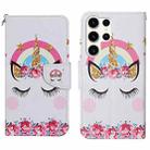 For Samsung Galaxy S25 Ultra 5G Colored Drawing Pattern Leather Phone Case(Crown) - 1