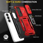 For Samsung Galaxy S24 FE 5G Armor PC Hybrid TPU Camera Shield Phone Case(Red) - 2