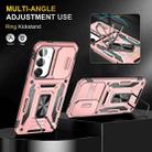 For Samsung Galaxy S24 FE 5G Armor PC Hybrid TPU Camera Shield Phone Case(Rose Gold) - 3