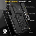 For Samsung Galaxy S25+ 5G Armor PC Hybrid TPU Camera Shield Phone Case(Black) - 2