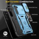 For Samsung Galaxy S25 5G Armor PC Hybrid TPU Camera Shield Phone Case(Light Blue) - 2