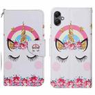 For Samsung Galaxy A06 4G Colored Drawing Pattern Leather Phone Case(Crown) - 1