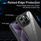 For iPhone 16 Pro Max Acrylic+TPU Transparent Shockproof Phone Case(Black) - 3