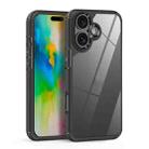 For iPhone 16 Plus Acrylic+TPU Transparent Shockproof Phone Case(Black) - 1