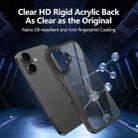 For iPhone 16 Plus Acrylic+TPU Transparent Shockproof Phone Case(Black) - 2