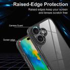 For iPhone 16 Plus Acrylic+TPU Transparent Shockproof Phone Case(Black) - 3