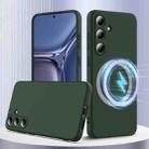 For Samsung Galaxy S25+ 5G Shockproof Silicone Magsafe Phone Case(Dark Green) - 1