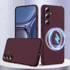 For Samsung Galaxy S25 5G Shockproof Silicone Magsafe Phone Case(Plum Color) - 1
