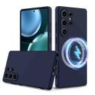 For Samsung Galaxy S25 Ultra 5G Shockproof Silicone Magsafe Phone Case(Navy Blue) - 1