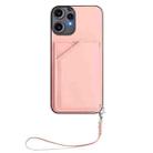 For Nothing CMF Phone 2 Pro Skin Feel Four Card Slots Phone Case with Wrist Strap(Pink) - 2