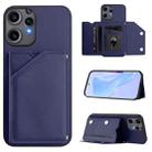 For Nothing CMF Phone 2 Pro Skin Feel Four Card Slots Phone Case with Wrist Strap(Blue) - 1