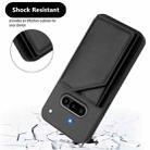 For Nothing Phone 3a Skin Feel Four Card Slots Phone Case with Wrist Strap(Black) - 3