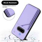 For Nothing Phone 3a Skin Feel Four Card Slots Phone Case with Wrist Strap(Purple) - 3