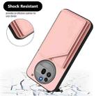 For Nothing Phone 3a Pro Skin Feel Four Card Slots Phone Case with Wrist Strap(Pink) - 3