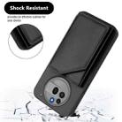 For Nothing Phone 3a Pro Skin Feel Four Card Slots Phone Case with Wrist Strap(Black) - 3