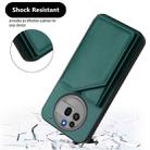 For Nothing Phone 3a Pro Skin Feel Four Card Slots Phone Case with Wrist Strap(Green) - 3
