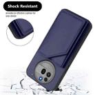 For Nothing Phone 3a Pro Skin Feel Four Card Slots Phone Case with Wrist Strap(Blue) - 3