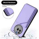 For Nothing Phone 3a Pro Skin Feel Four Card Slots Phone Case with Wrist Strap(Purple) - 3