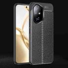 For Honor 300 Litchi Texture TPU Shockproof Phone Case(Black) - 1