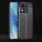 For Honor X70i Litchi Texture TPU Shockproof Phone Case(Black) - 1