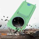 For Redmi A3 / A3x / Xiaomi Poco C61 Integrated Card Bag Solid Color Liquid Silicone Phone Case with Lanyard(Green) - 2