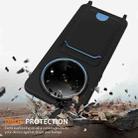 For Redmi A3 / A3x / Xiaomi Poco C61 Integrated Card Bag Solid Color Liquid Silicone Phone Case with Lanyard(Black) - 2
